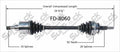 CV Axle Shaft- Front Right SurTrack FD-8060 fits 95-98 Ford Windstar
