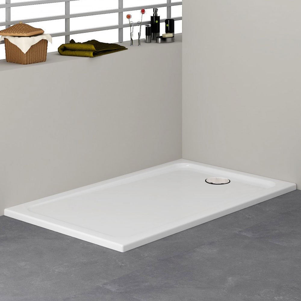 Astini White Rectangular Low Profile Shower Tray 1100x900mm