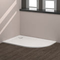Astini White Offset Quad Low Profile Shower Tray RH 1200x900mm