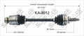 SurTrack KA-8012 CV Axle Shaft - , Front Right Fits For 01-04 Spectra 1.8L