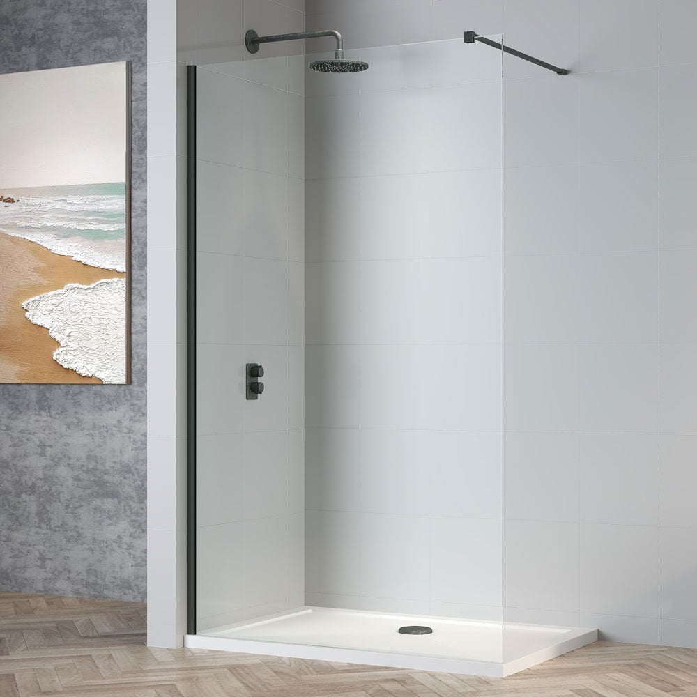 Astini TI8 Gunmetal 1200x1950x8mm Wetroom Panel