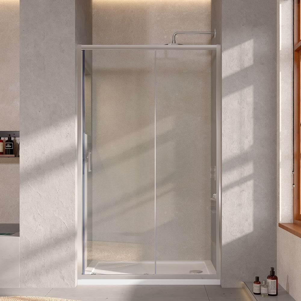 Astini Chrome Profiles Sliding Shower Door 1400mm