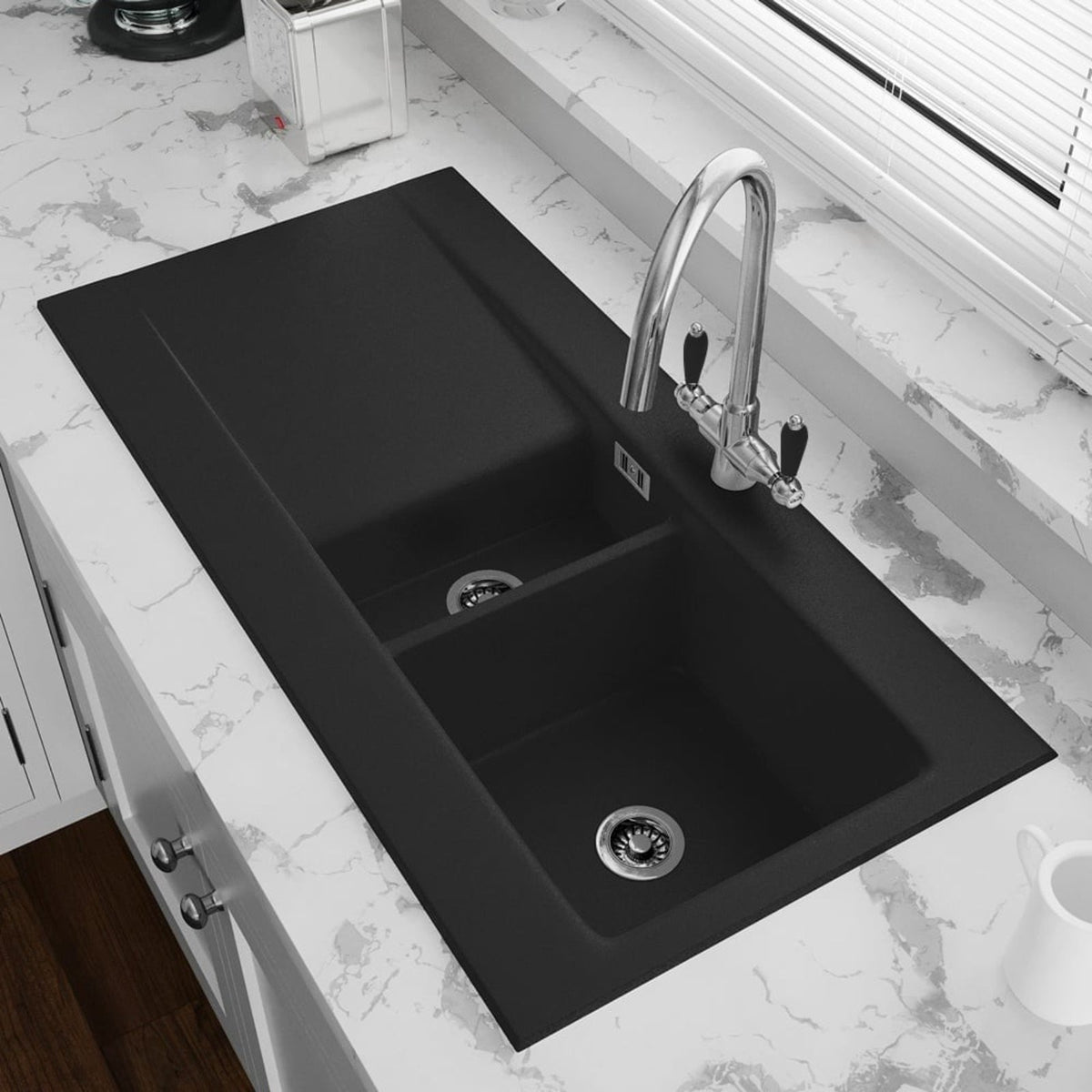 Astini Desire 150 1.5 Bowl Matt Ceramic Kitchen Sink & Waste