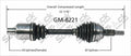CV Axle Shaft- Front Left SurTrack GM-8221 W Auto Call Customer Ck Info