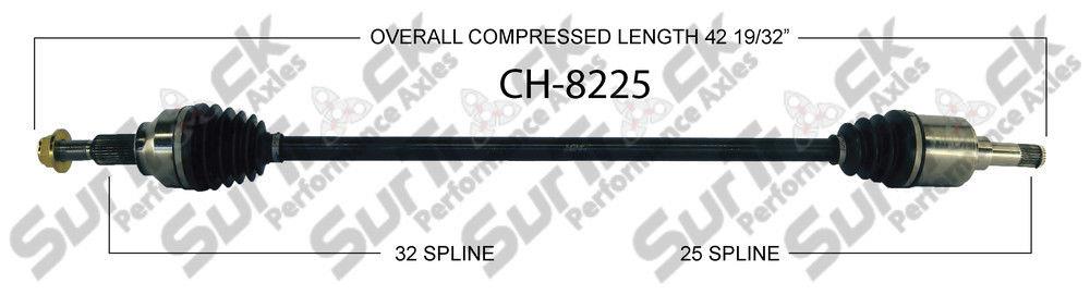 SurTrack CH-8225 CV Axle Shaft - , Front Right 07-08 Pacifica 3.8L AWD & FWD