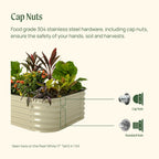 17" Tall 42" Wide Round Metal Raised Garden Bed Kit