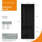 JB Kind Burghley Black Laminate Internal Fire Door FD30 - All Sizes