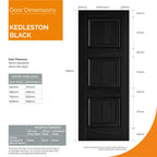 JB Kind Kedleston Black Laminate Internal Fire Door FD30 - All Sizes