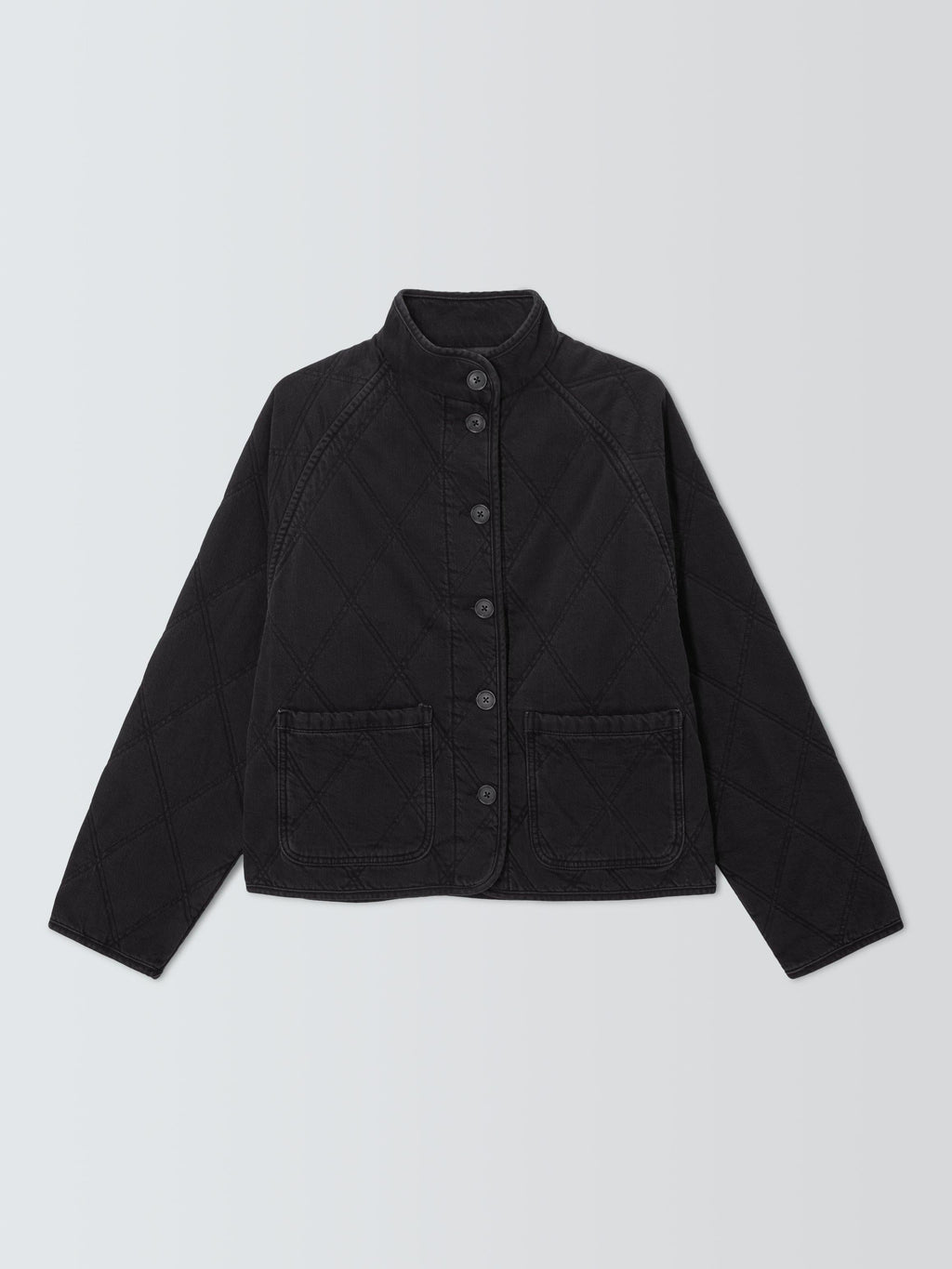AND/OR Harley Women's Casual Quilted Regular Denim Jacket - Black UK 10