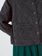 AND/OR Harley Women's Casual Quilted Regular Denim Jacket - Black UK 10