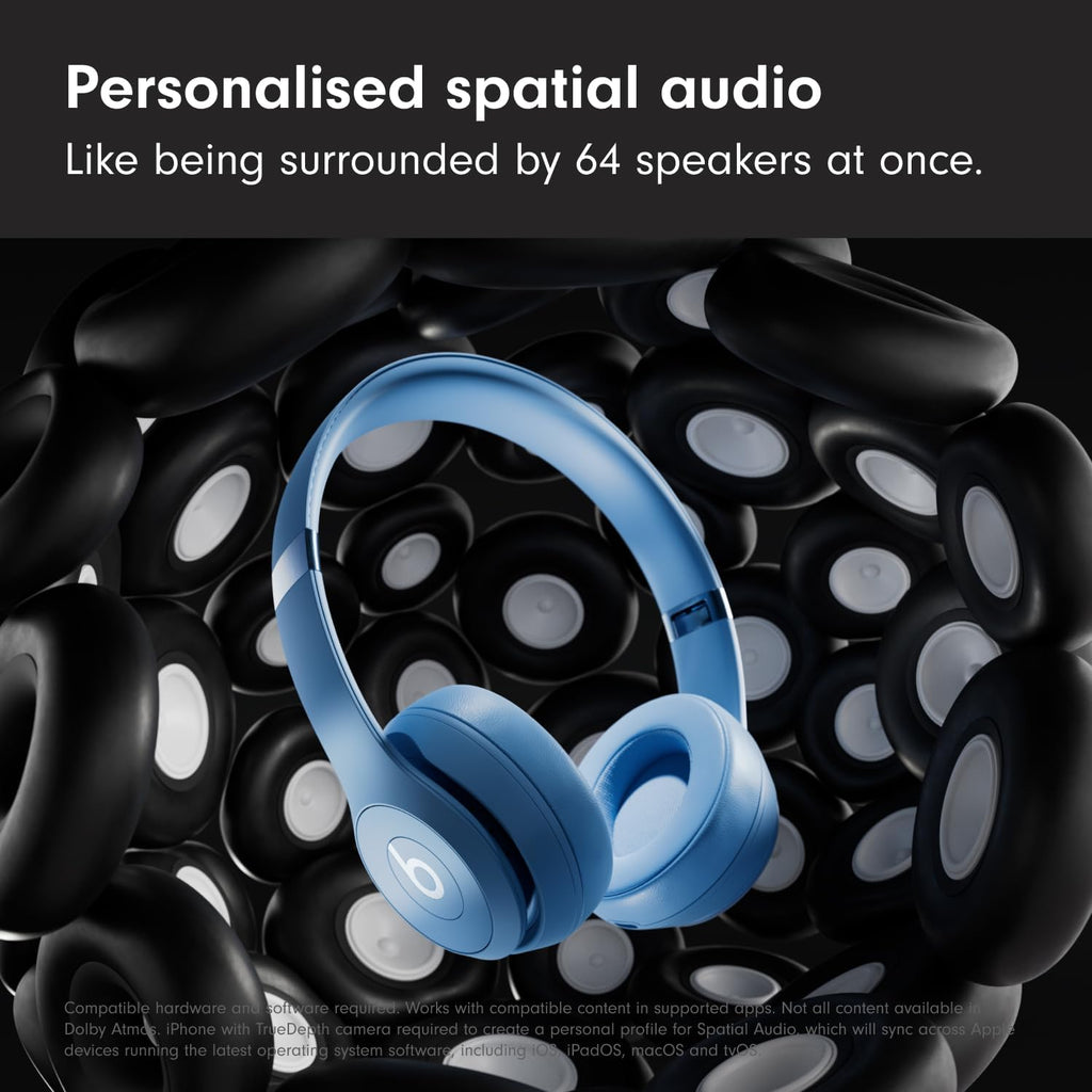 Beats Solo 4 Wireless Bluetooth On-Ear Headphones with Mic - Slate Blue