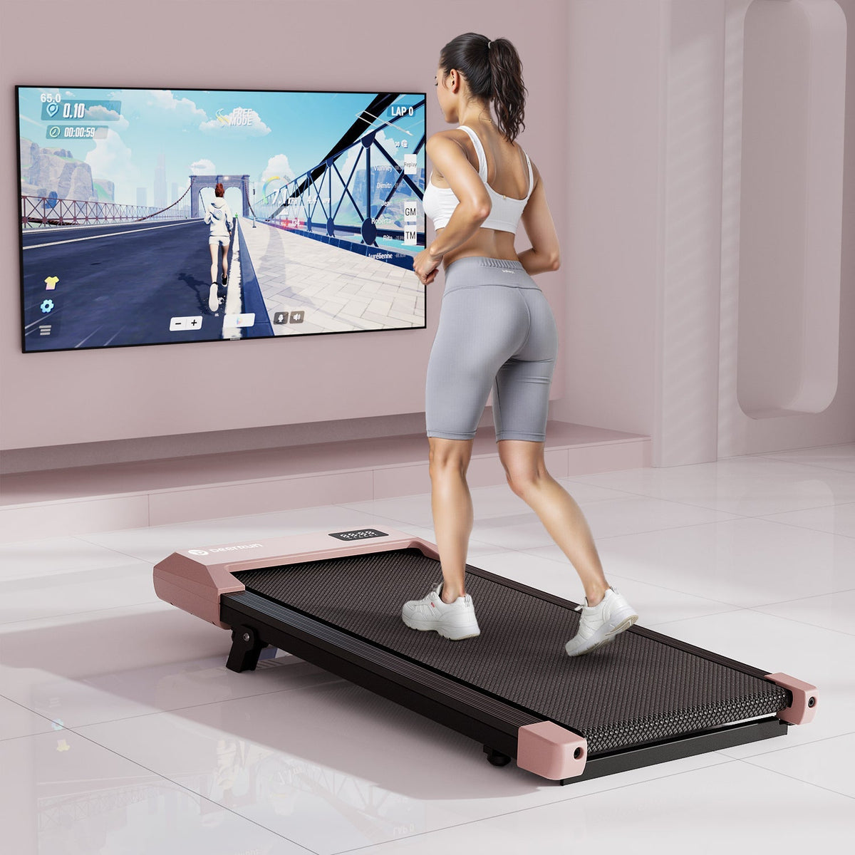 DeerRun Q2 Urban Smart Walking Pad with 7% Incline Treadmill Remote Control