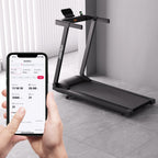 DeerRun All-New 2026 A1 Pro Move+ Smart Foldable Treadmill with 6% Incline & NFC | 350 lbs, 10 mph, Black