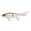 Galápagos Grace 240F multi-jointed fishing lure with realistic fish design, segmented body, dual treble hooks, and detailed tail for effective musky and predator fishing.