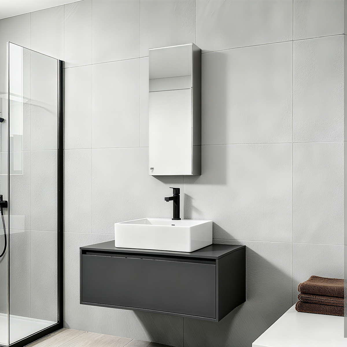 Revo  Non Illuminated Mirror Cabinet