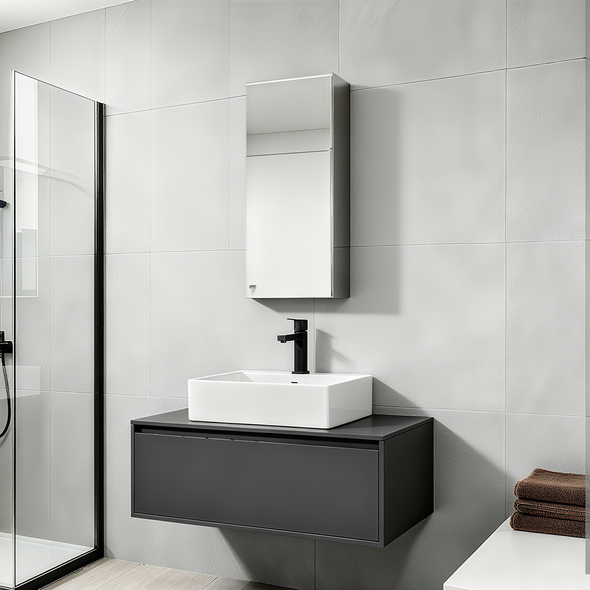 Revo  Non Illuminated Mirror Cabinet