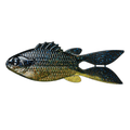 6th Sense Fishing Flipgill soft plastic creature bait in bluegill colors with realistic scales fins and a split tail for bass fishing