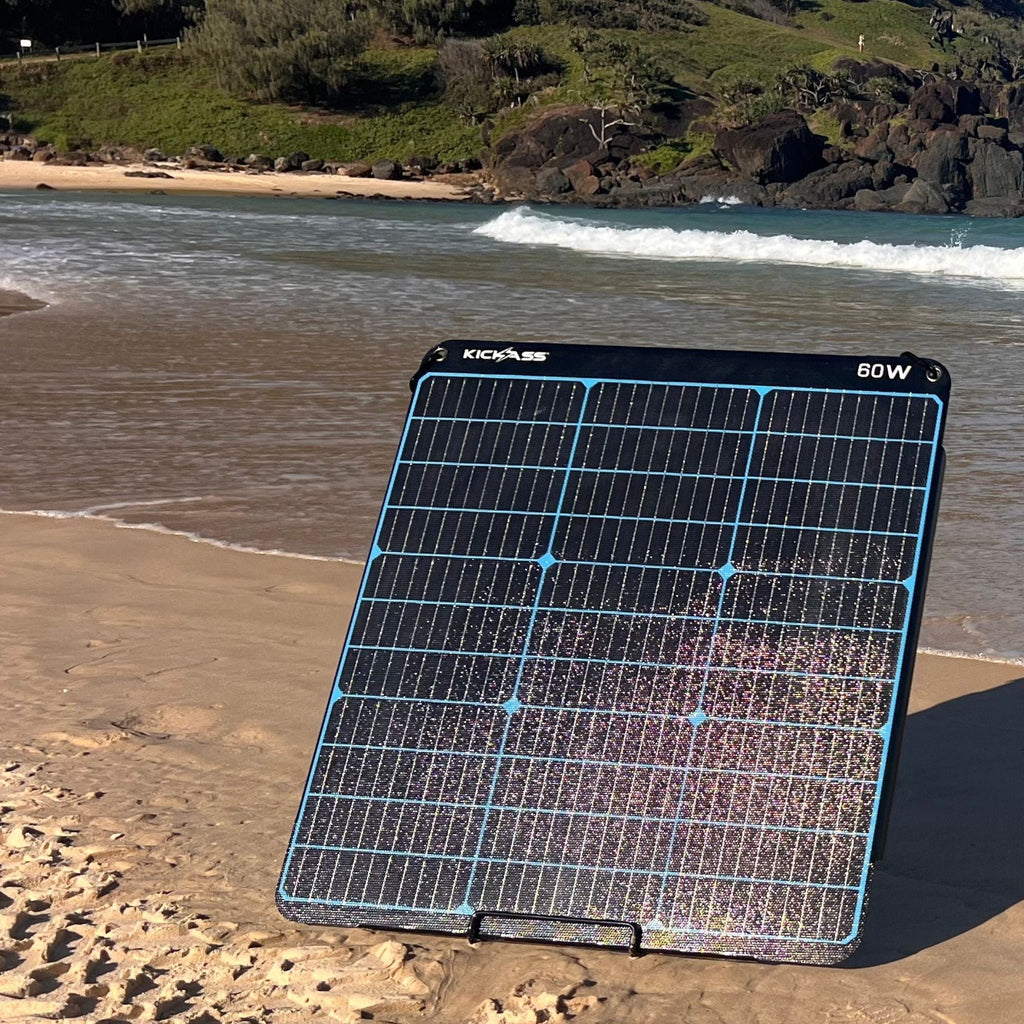 KickAss 12V 60W Premium Portable Solar Panel