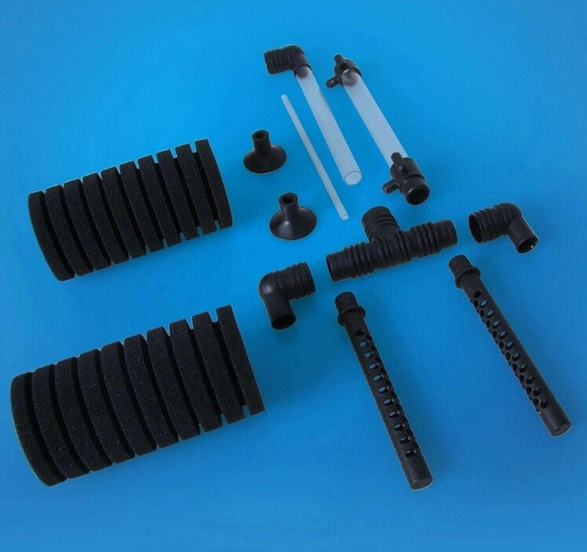4 PCS Bio Sponge Filter Betta Fry Shrimp Double Head