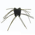 YG.Labo Mushi-Ba SS fishing lure with a small, dark body and multiple flexible appendages designed to mimic aquatic insects for effective fishing tackle use.