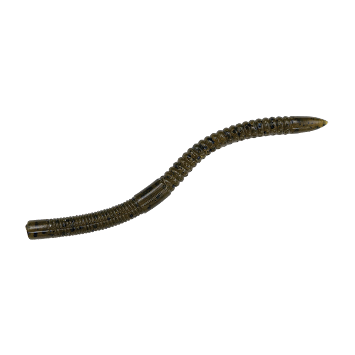 Galápagos Lashwave soft plastic fishing lure in brown with segmented, ribbed body designed to mimic a worm for effective fishing tackle use.