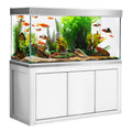 Aqua Dream 200 Gallon Aquarium White and Silver with Premium Filtration System