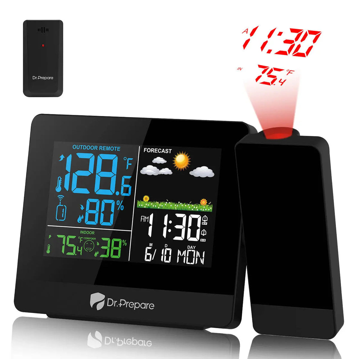 Dr. Prepare Projection Alarm Clock 003 DPWS-OUT003-US Renogy