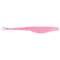 Zoom Bait Company Mag Super Fluke fishing lure in solid pink with a tapered, elongated body and forked tail designed for lifelike swimming action in fishing tackle.