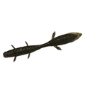Galápagos Kubire Unagi 4" soft fishing lure in dark green with fins and textured body, designed for musky fishing tackle and effective water movement.