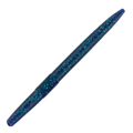 Big Bite Trick Stick Worms dark blue and green glitter soft plastic fishing lure with a long ribbed body and tapered ends for bass fishing
