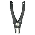 Abel Pliers black fishing tackle tool with textured handles and metal jaws for secure handling of fishing gear