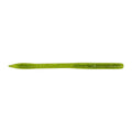 Yamamoto 6.5" Sensei Worm in green with black speckles, soft plastic fishing lure designed for musky fishing tackle and fishing lures.