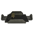 Precision Sonar Precision Power Aluminum Battery Tray in black with a durable strap and metal fastening buckle, designed to securely hold marine electronics batteries for fishing applications.