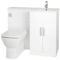 Aquatrend Petite WC Unit, Base Unit & Basin - All Colours - Aqua