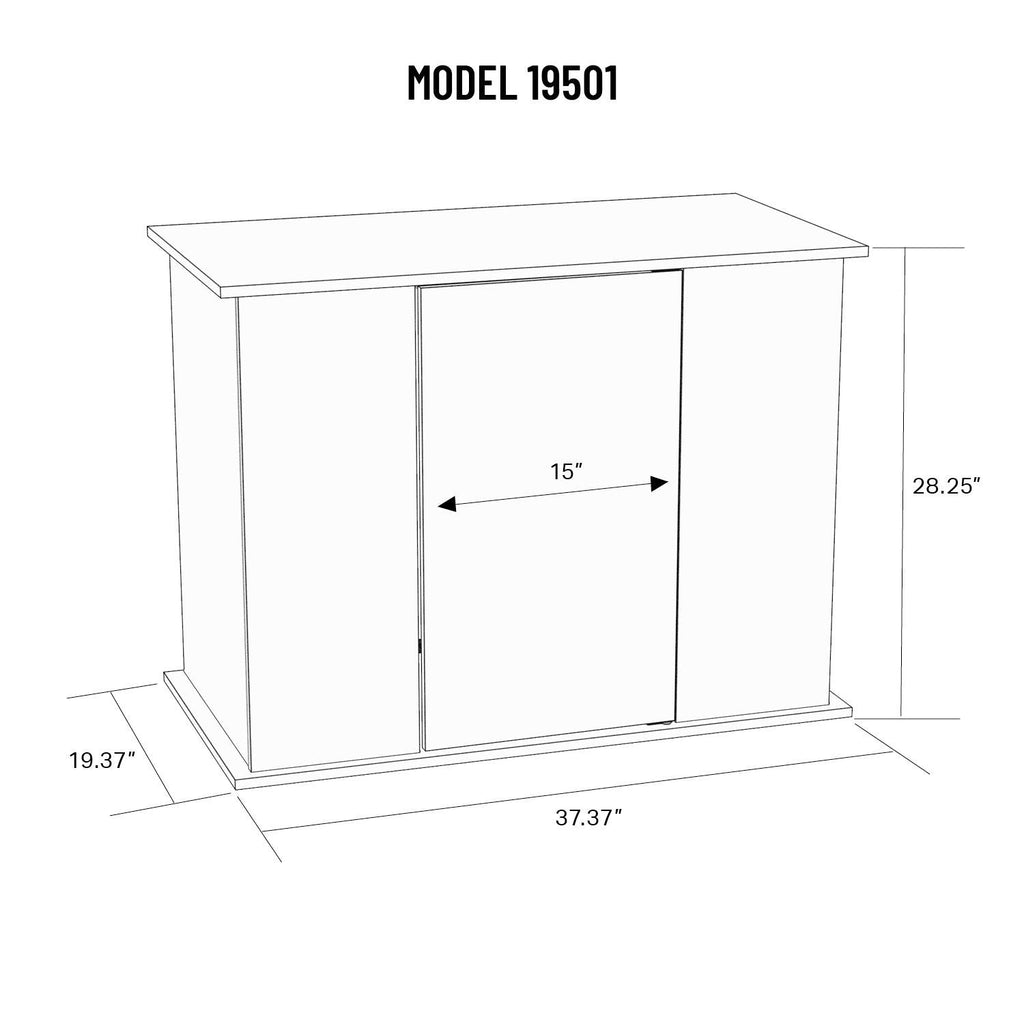 Aquatic Fundamentals 50-65 Gallon Serene Cherry Upright Aquarium Stand