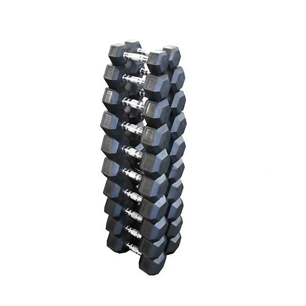 Muscle Motion Rubber Hex Dumbbells Package - 10 Pairs- 1kg to 10kg