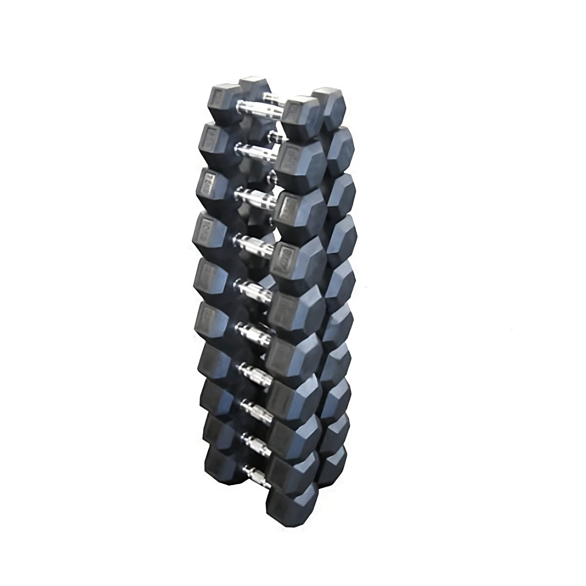 Muscle Motion Rubber Hex Dumbbells Package - 10 Pairs- 1kg to 10kg