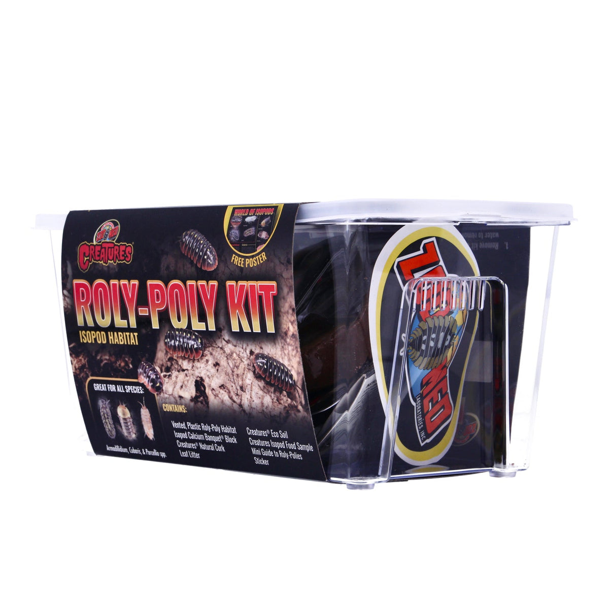 Zoo Med Creatures Roly Poly Isopod Habitat Kit with Substrate
