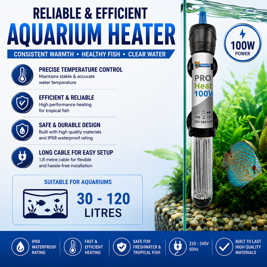 biOrb Aquarium Heater Set 50W/100W with Stand & Thermometer
