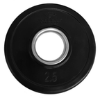 Element Fitness 2.5 lb black rubber Olympic plate top view