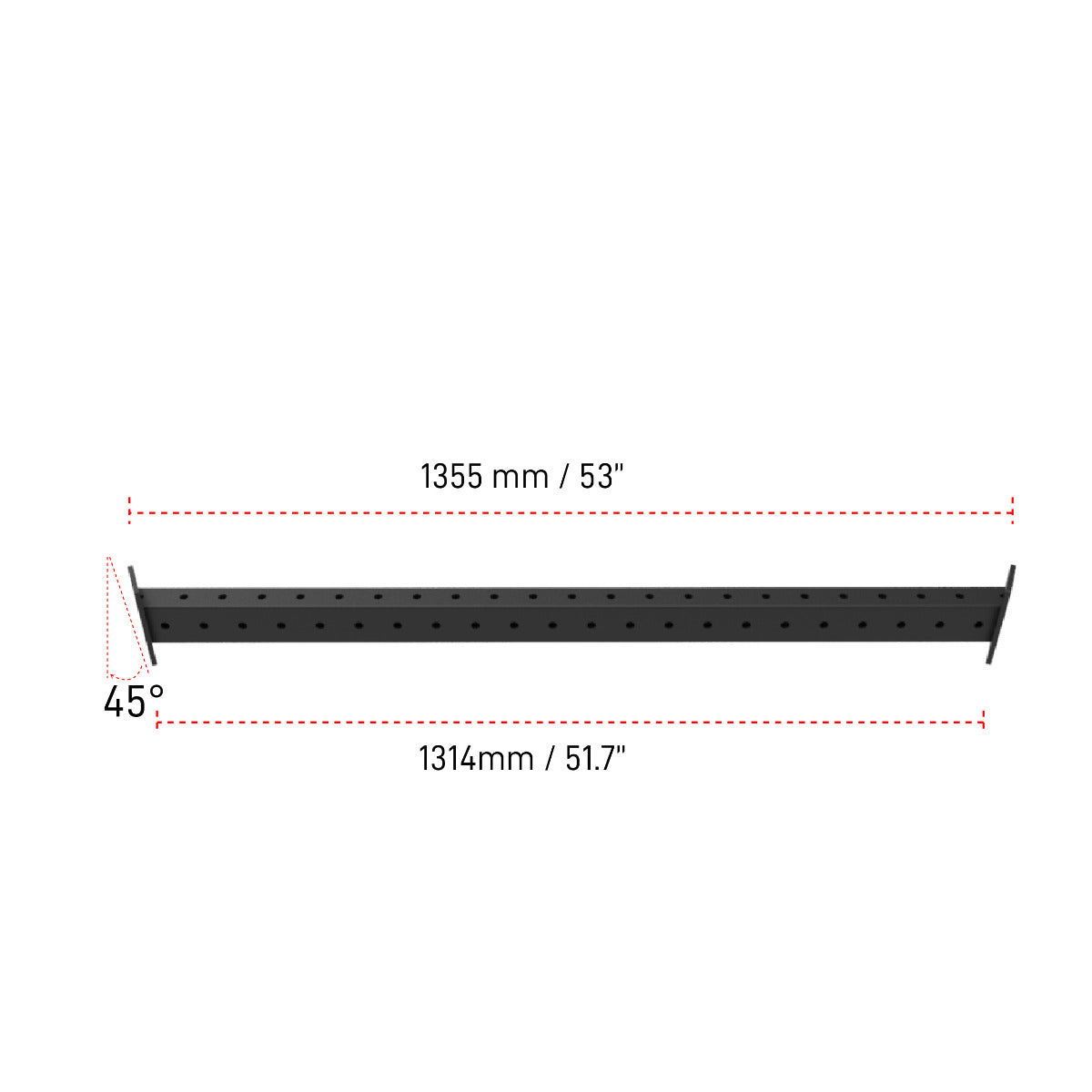 Builder® Outer Angled Cross Bar for 4' width [piece]