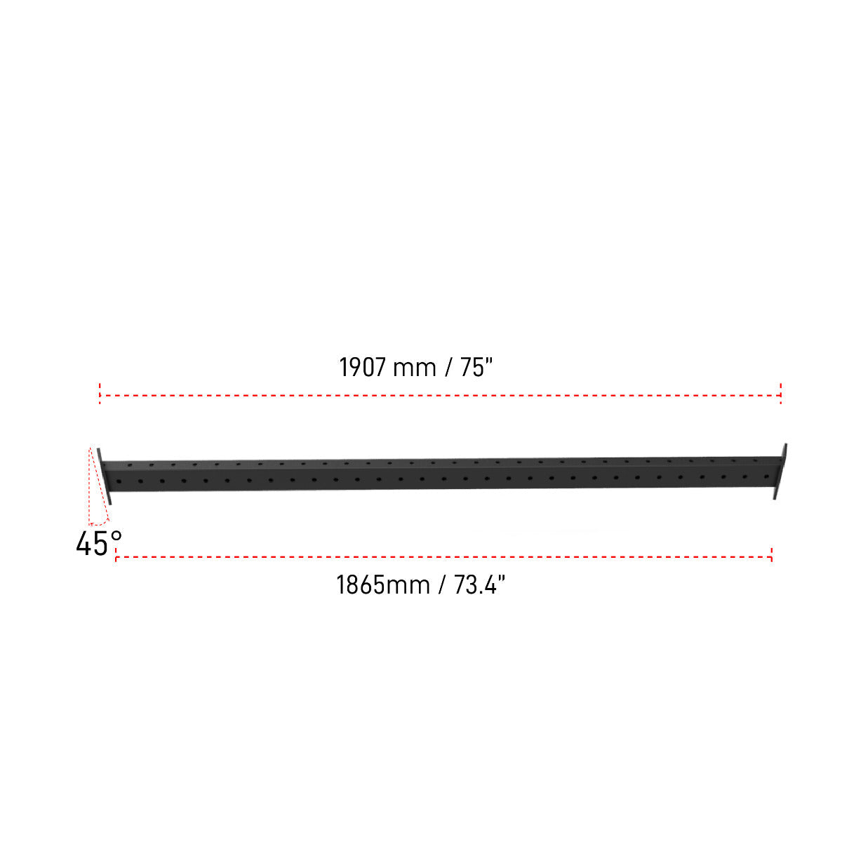 Builder® Outer Angled Cross Bar for 6' width [piece]