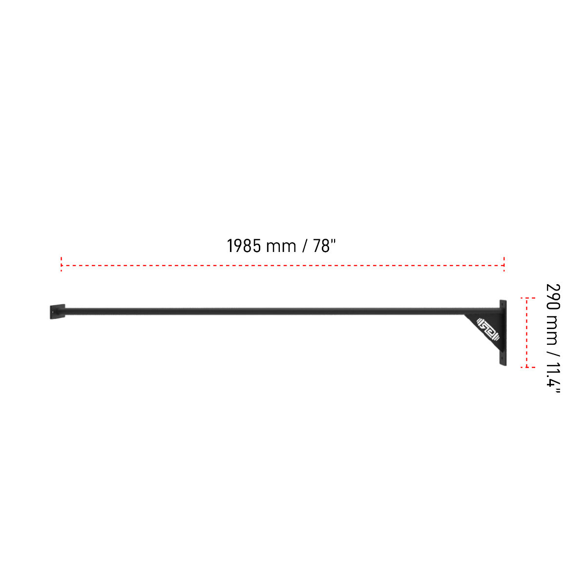 Builder® Angled Corner Pull Up Bar for 6' width
