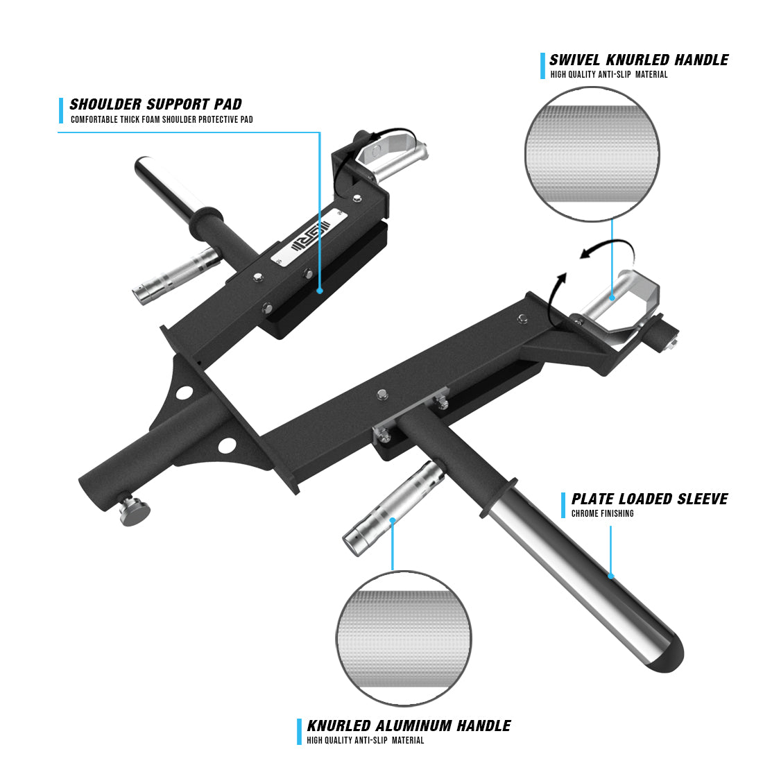 Landmine Linebacker Squat and Viking Press Attachment