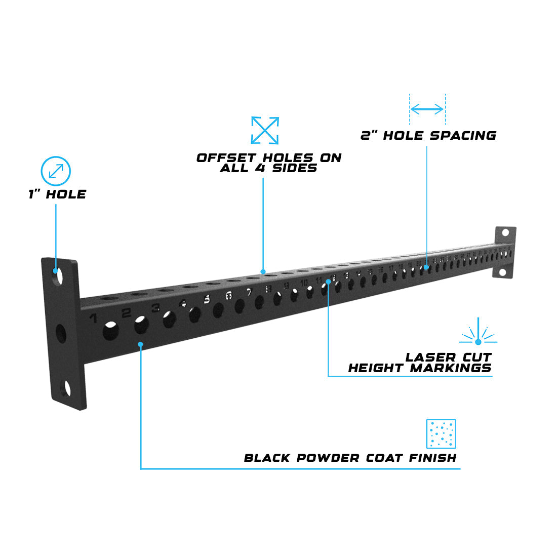 RX3 72" Black Crossbar
