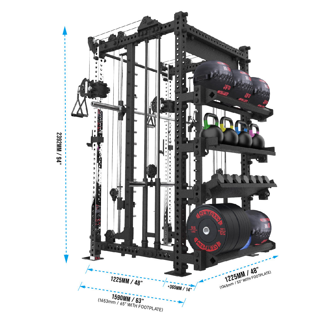 RX3 3000 Plate Loaded Smith Machine Rack
