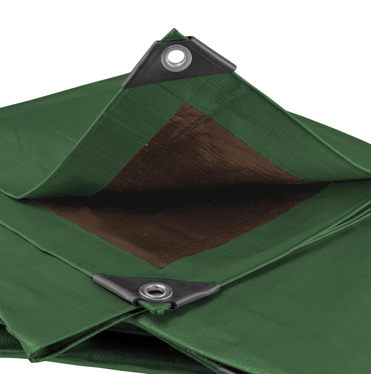 Green/Brown L-Grade Tarpaulin 6m x 6m