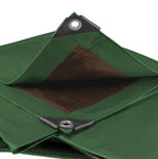 Green/Brown L-Grade Tarpaulin 3m x 3m
