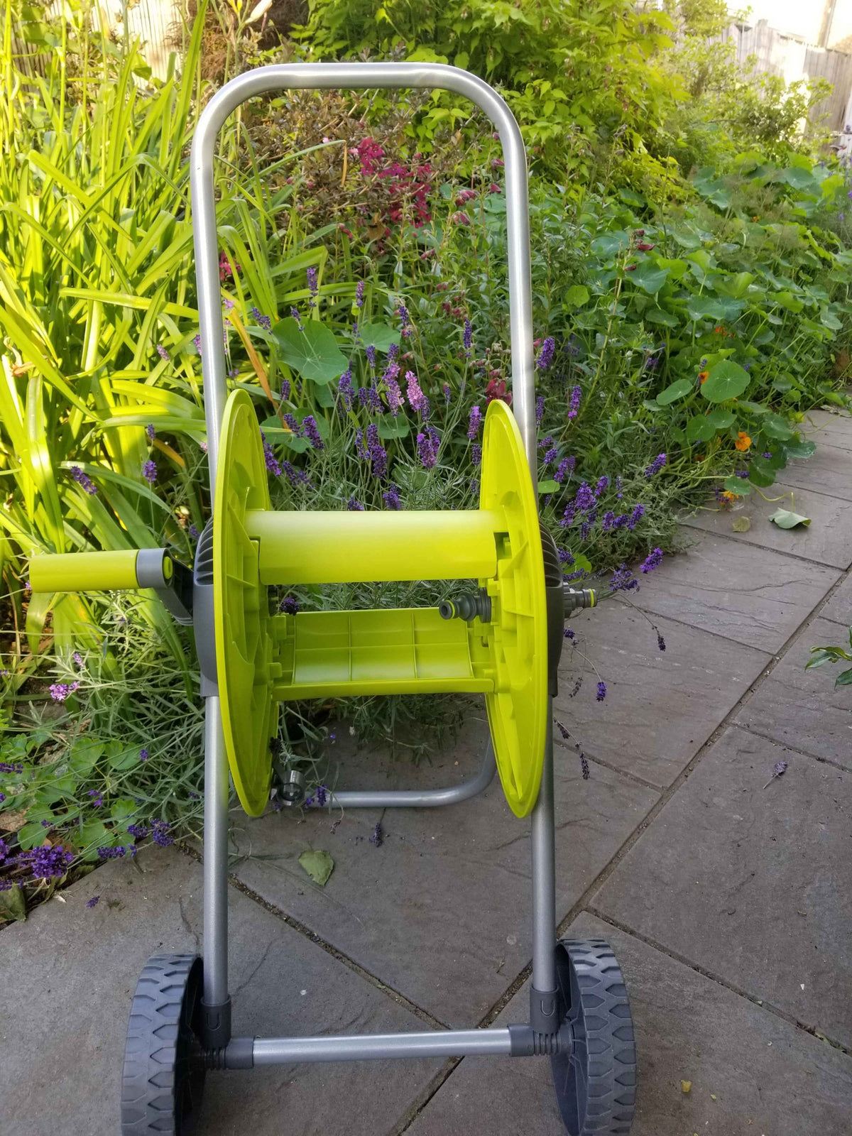 Hose Reel Eco Portable Cart Lime 50m