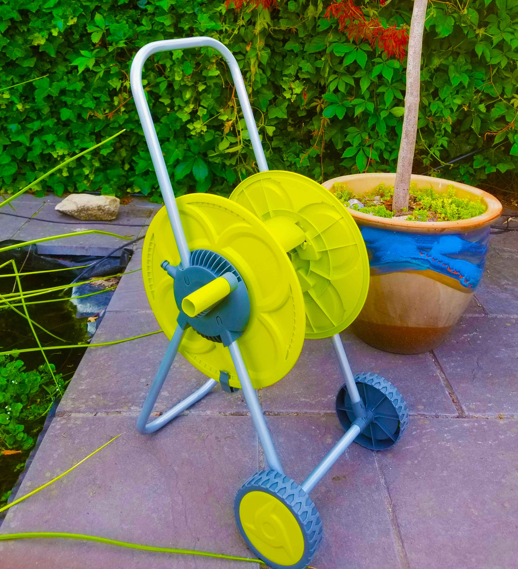 Hose Reel Eco Portable Cart Lime 50m